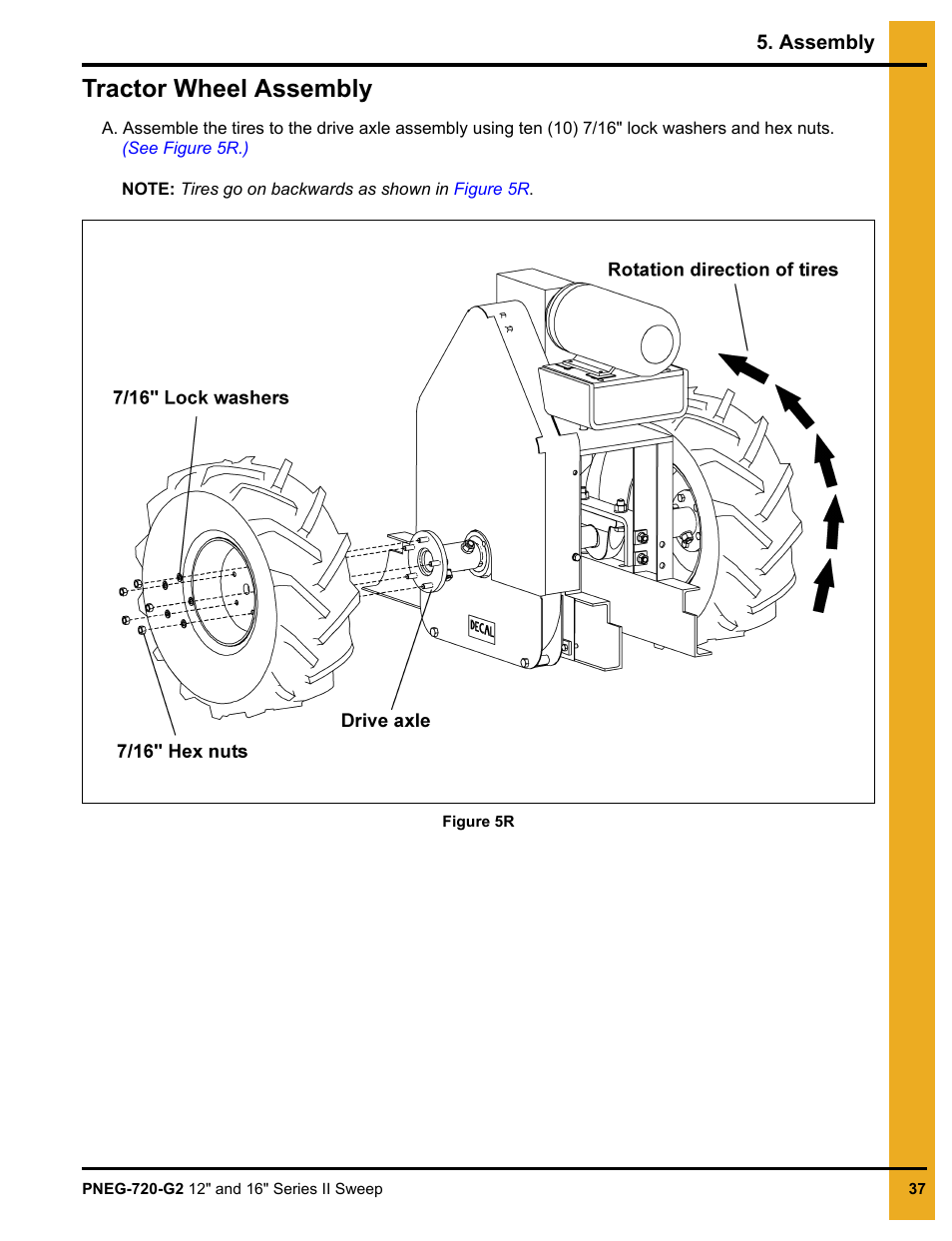 Tractor wheel assembly | Grain Systems Bucket Elevtors, Conveyors, Series II Sweeps PNEG-720-G2 User Manual | Page 37 / 120