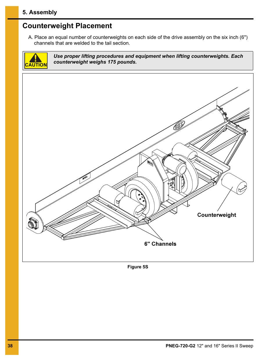 Counterweight placement | Grain Systems Bucket Elevtors, Conveyors, Series II Sweeps PNEG-720-G2 User Manual | Page 38 / 120