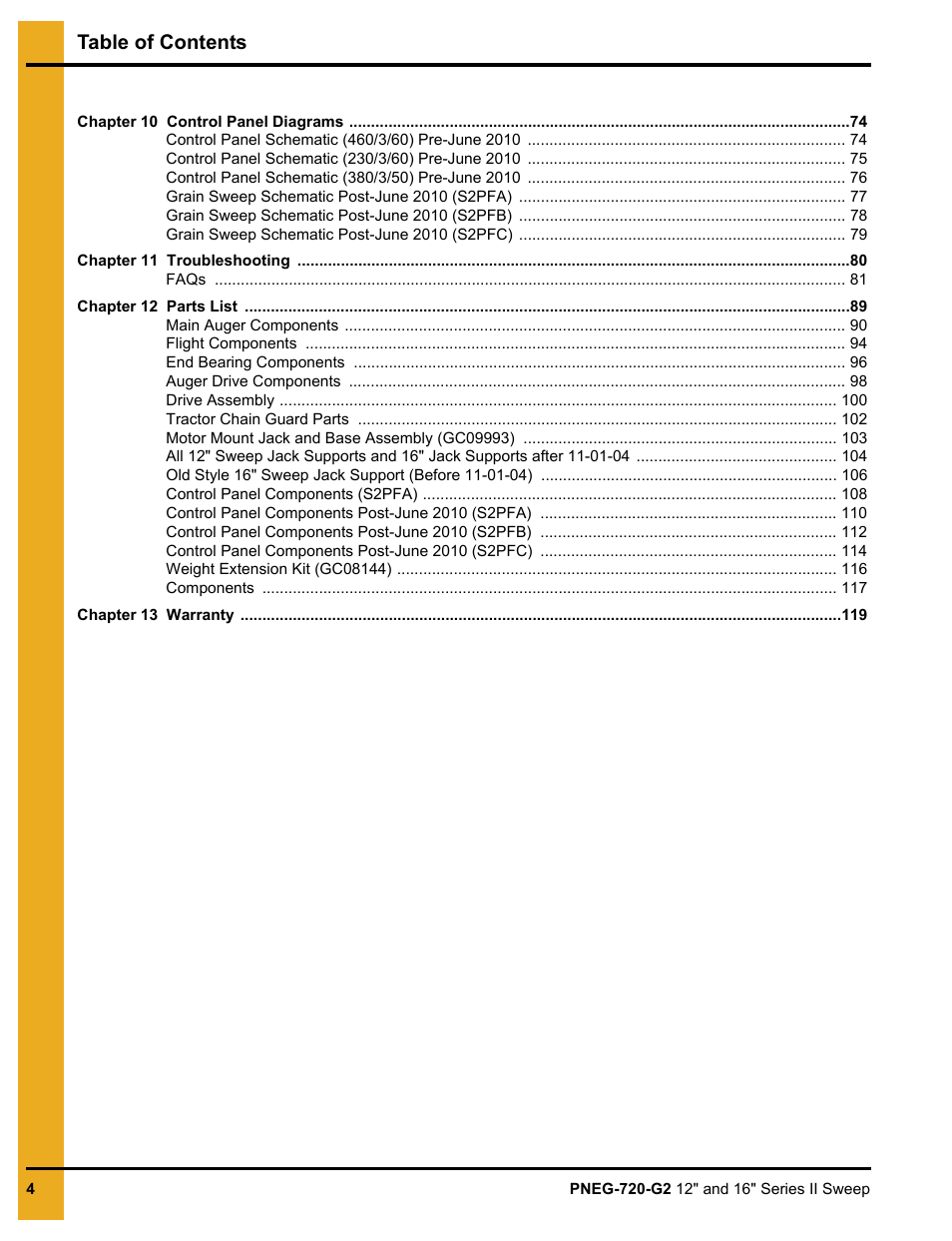 Grain Systems Bucket Elevtors, Conveyors, Series II Sweeps PNEG-720-G2 User Manual | Page 4 / 120