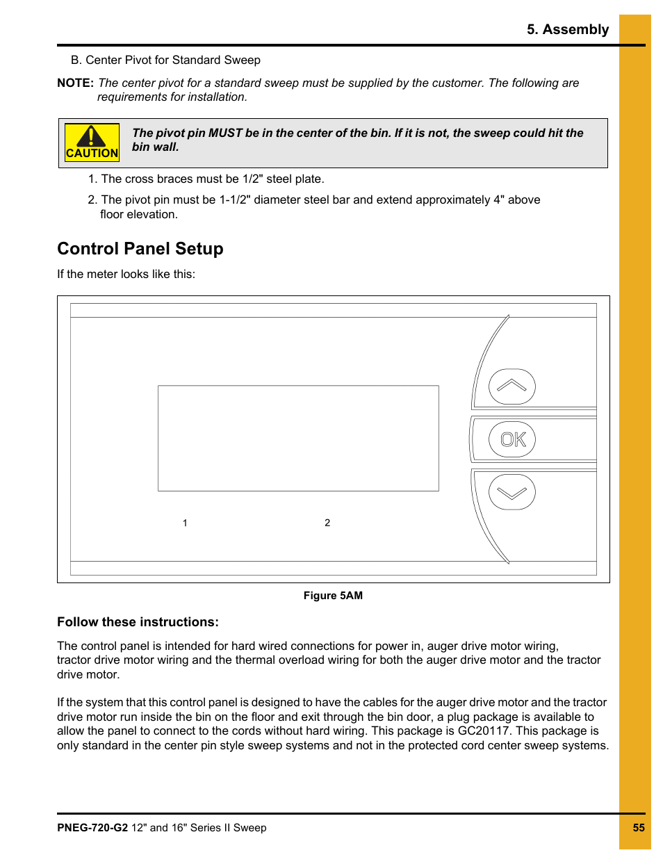 Control panel setup, Nd go to | Grain Systems Bucket Elevtors, Conveyors, Series II Sweeps PNEG-720-G2 User Manual | Page 55 / 120