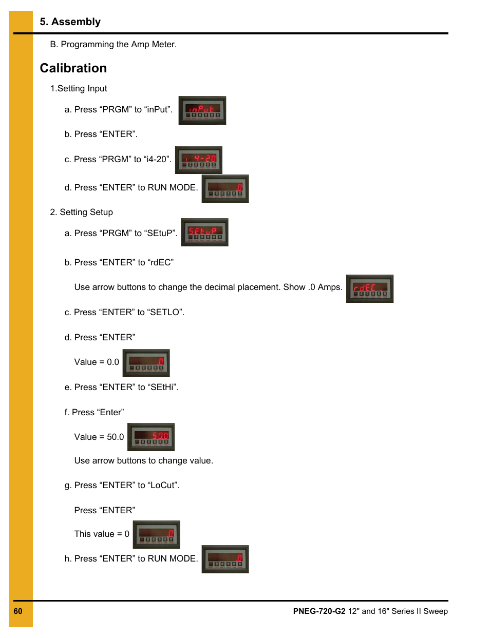 Calibration | Grain Systems Bucket Elevtors, Conveyors, Series II Sweeps PNEG-720-G2 User Manual | Page 60 / 120