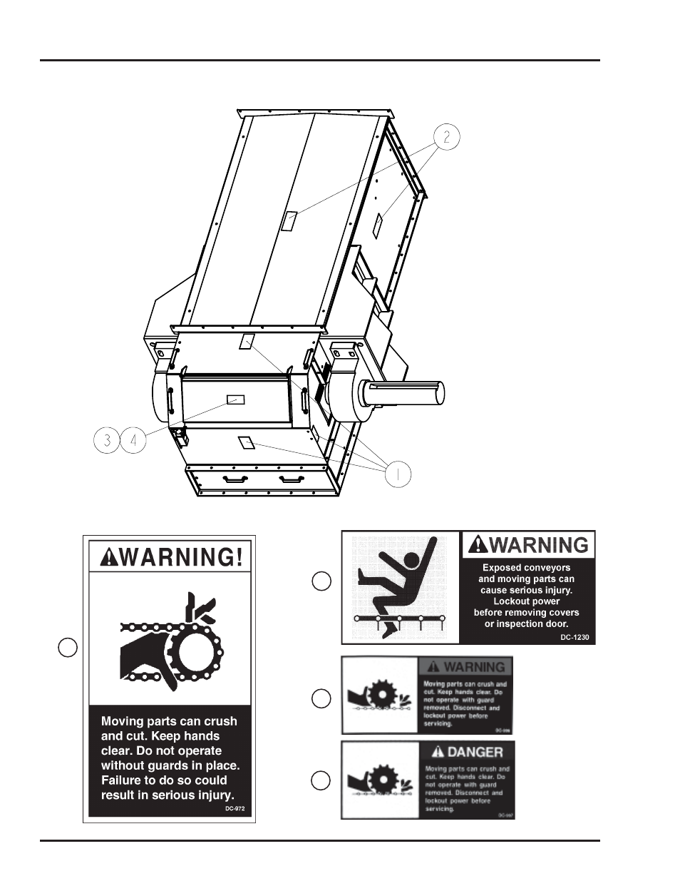 Head safety decals | Grain Systems Bucket Elevtors, Conveyors, Series II Sweeps PNEG-1043 User Manual | Page 6 / 25