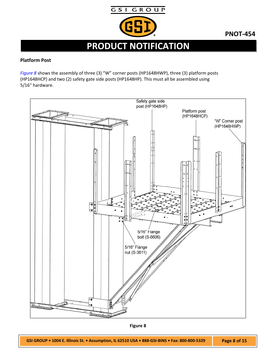 Product notification, Pnot‐454 | Grain Systems Bucket Elevtors, Conveyors, Series II Sweeps PNOT-454 User Manual | Page 8 / 15