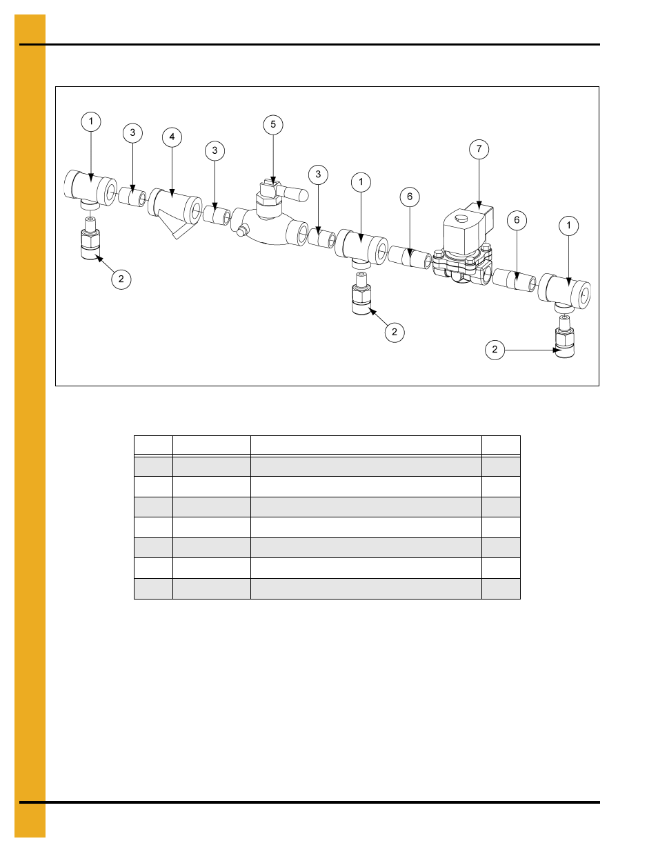 Lp supply pipe train assembly, Parts list | Grain Systems PNEG-1775 User Manual | Page 40 / 42
