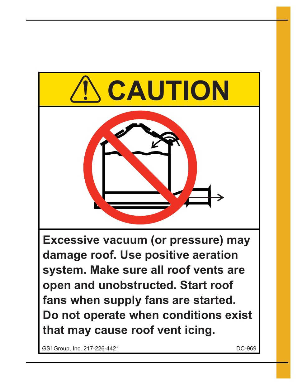 Decals, Chapter 3 decals, Caution | Grain Systems Bin Accessories PNEG-1738 User Manual | Page 11 / 54