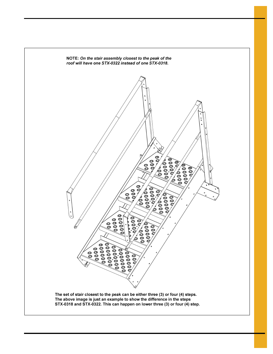 X” series step roof stair, Roof stair sub-assemblies (continued) | Grain Systems Bin Accessories PNEG-1738 User Manual | Page 19 / 54