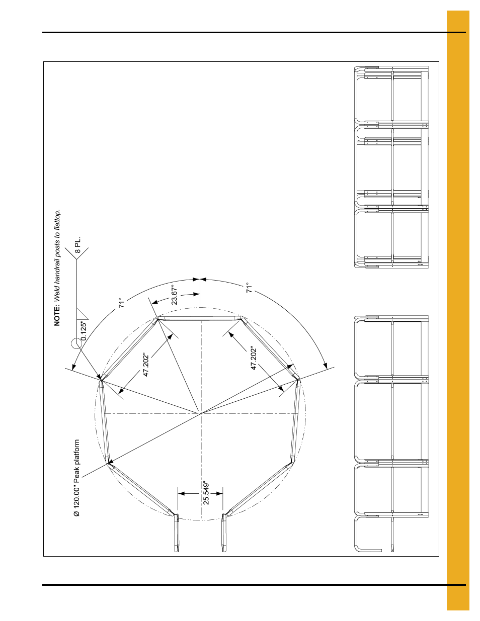 X” series 135' peak walk around (continued) | Grain Systems Bin Accessories PNEG-1738 User Manual | Page 33 / 54