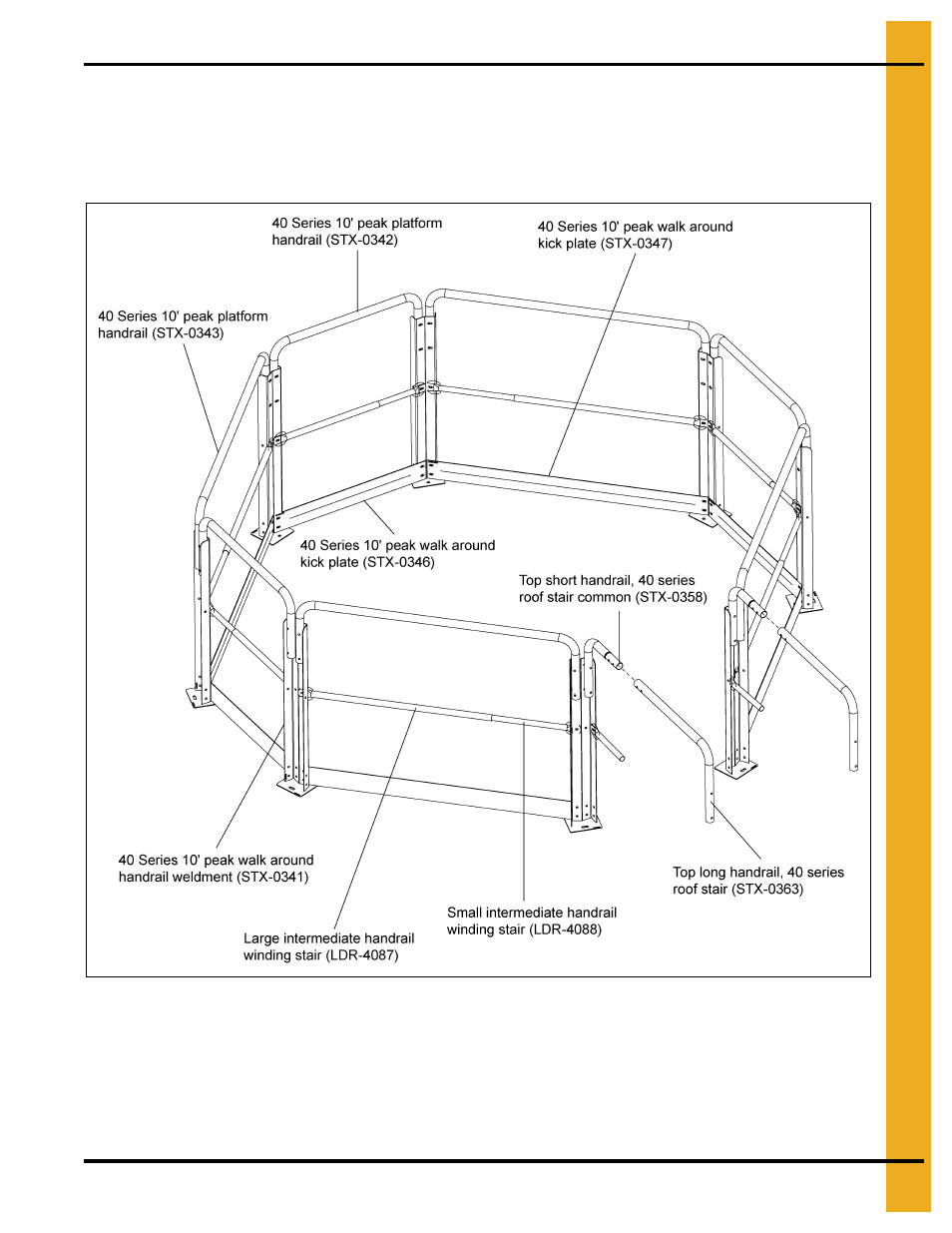 40 series 10' peak cap walk around | Grain Systems Bin Accessories PNEG-1738 User Manual | Page 35 / 54