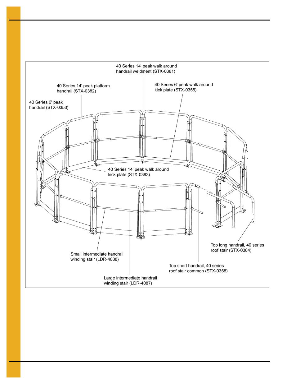 40 series 14' peak cap walk around | Grain Systems Bin Accessories PNEG-1738 User Manual | Page 36 / 54