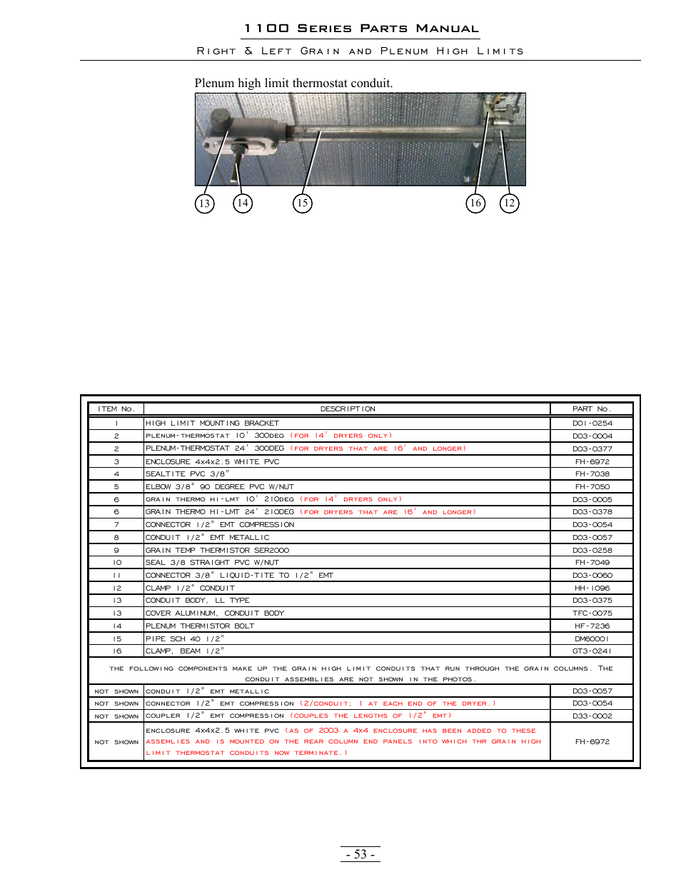 1100 series parts manual | Grain Systems PNEG-1363 User Manual | Page 53 / 75