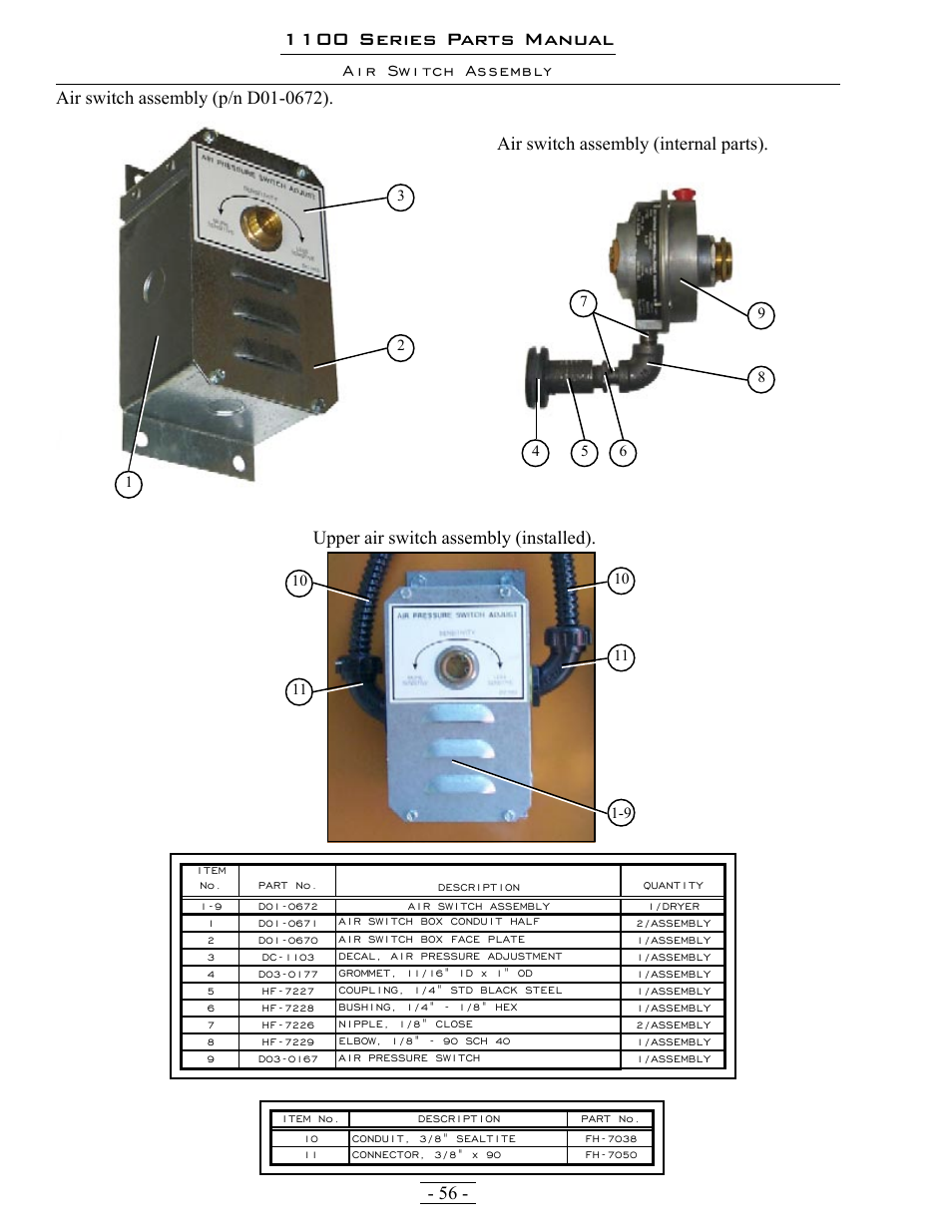 1100 series parts manual | Grain Systems PNEG-1363 User Manual | Page 56 / 75