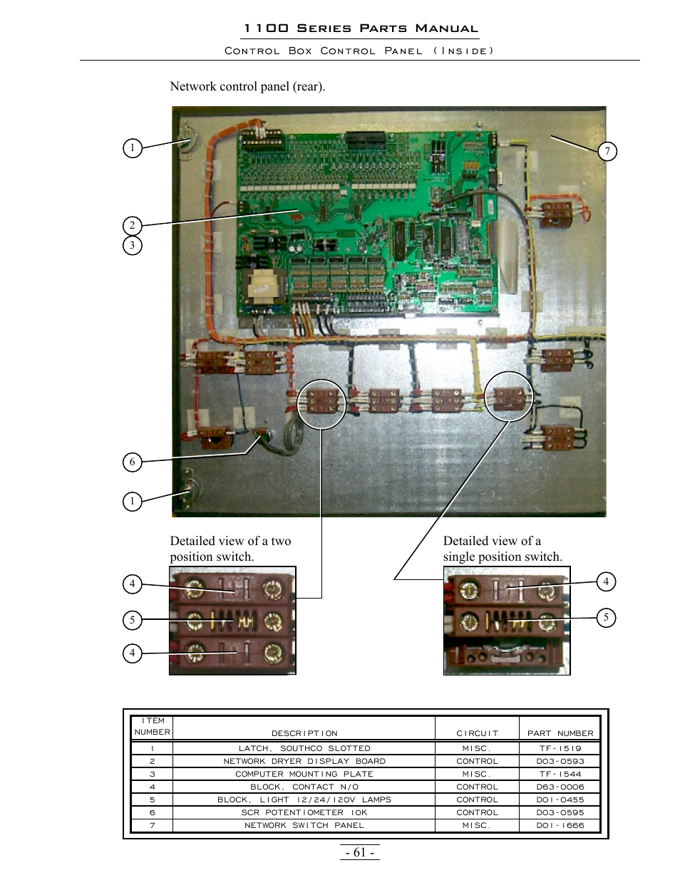 1100 series parts manual | Grain Systems PNEG-1363 User Manual | Page 61 / 75