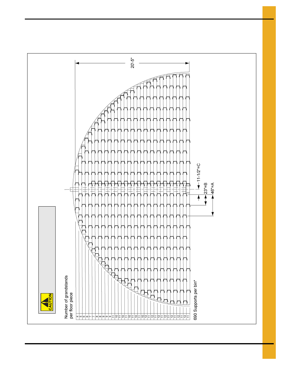 42' grandstand layouts, 33' maximum wall height | Grain Systems Bin Flooring PNEG-221 User Manual | Page 21 / 38