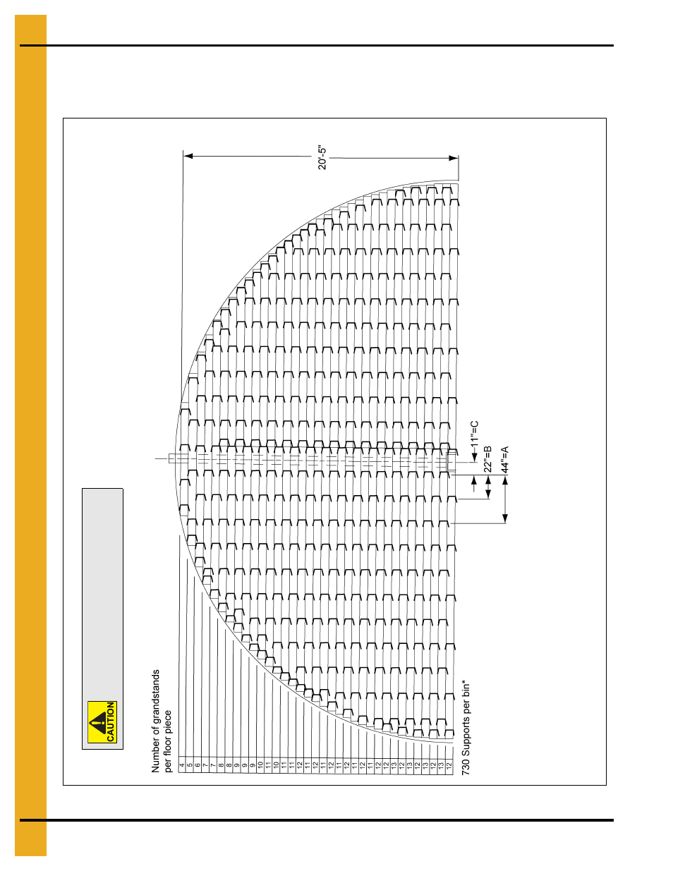 42' grandstand layouts, 33' maximum wall height | Grain Systems Bin Flooring PNEG-221 User Manual | Page 22 / 38