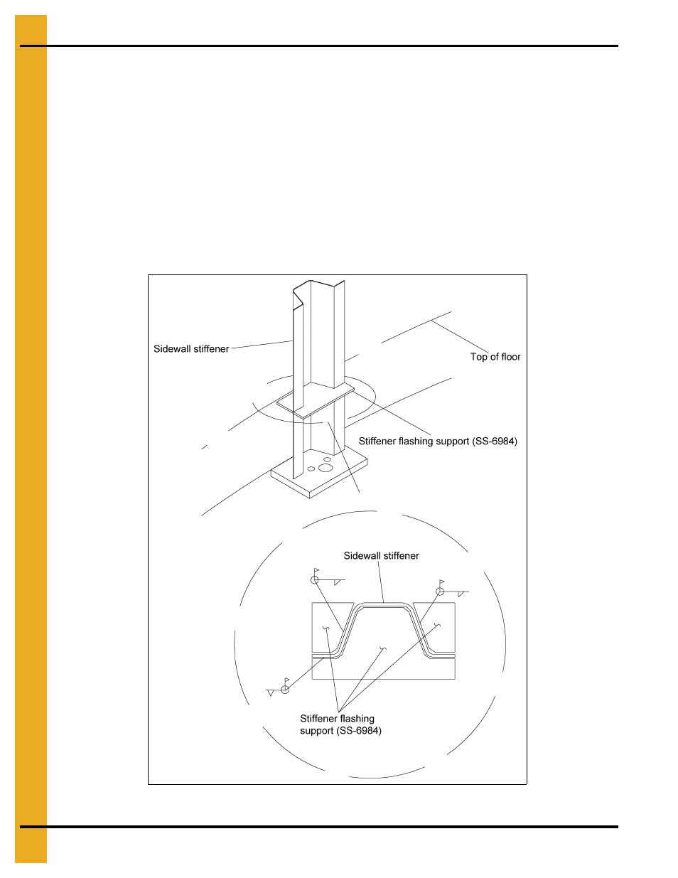 Flashing support at stiffeners, Chapter 12 flashing support at stiffeners | Grain Systems Bin Flooring PNEG-221 User Manual | Page 30 / 38