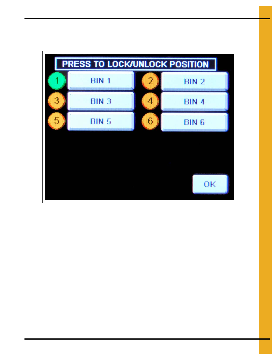 Screen, Position lock-out screen | Grain Systems Bucket Elevtors, Conveyors, Series II Sweeps PNEG-1895 User Manual | Page 29 / 62
