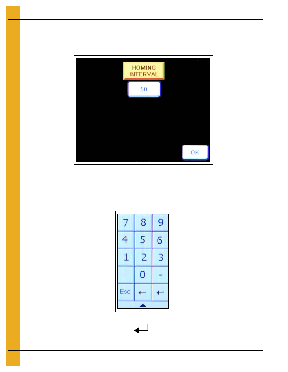 Interval screen, Homing interval screen | Grain Systems Bucket Elevtors, Conveyors, Series II Sweeps PNEG-1895 User Manual | Page 30 / 62