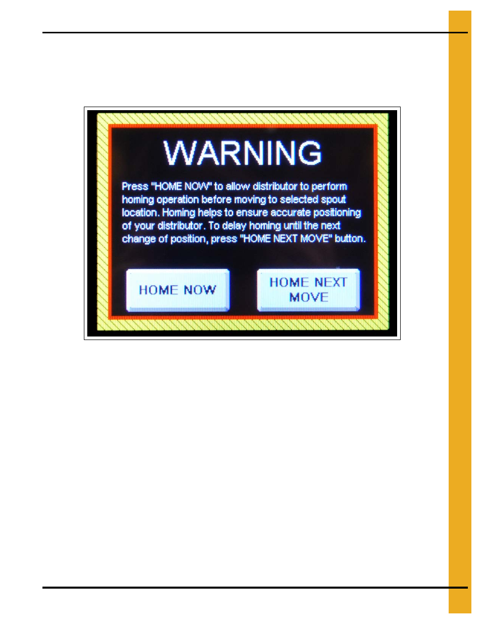 Homing warning | Grain Systems Bucket Elevtors, Conveyors, Series II Sweeps PNEG-1895 User Manual | Page 31 / 62