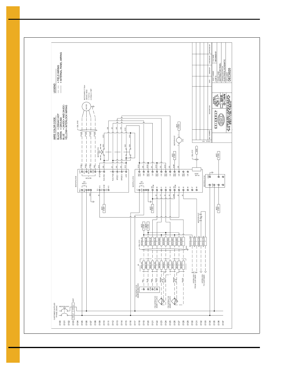 White panel electrical schematic | Grain Systems Bucket Elevtors, Conveyors, Series II Sweeps PNEG-1895 User Manual | Page 58 / 62