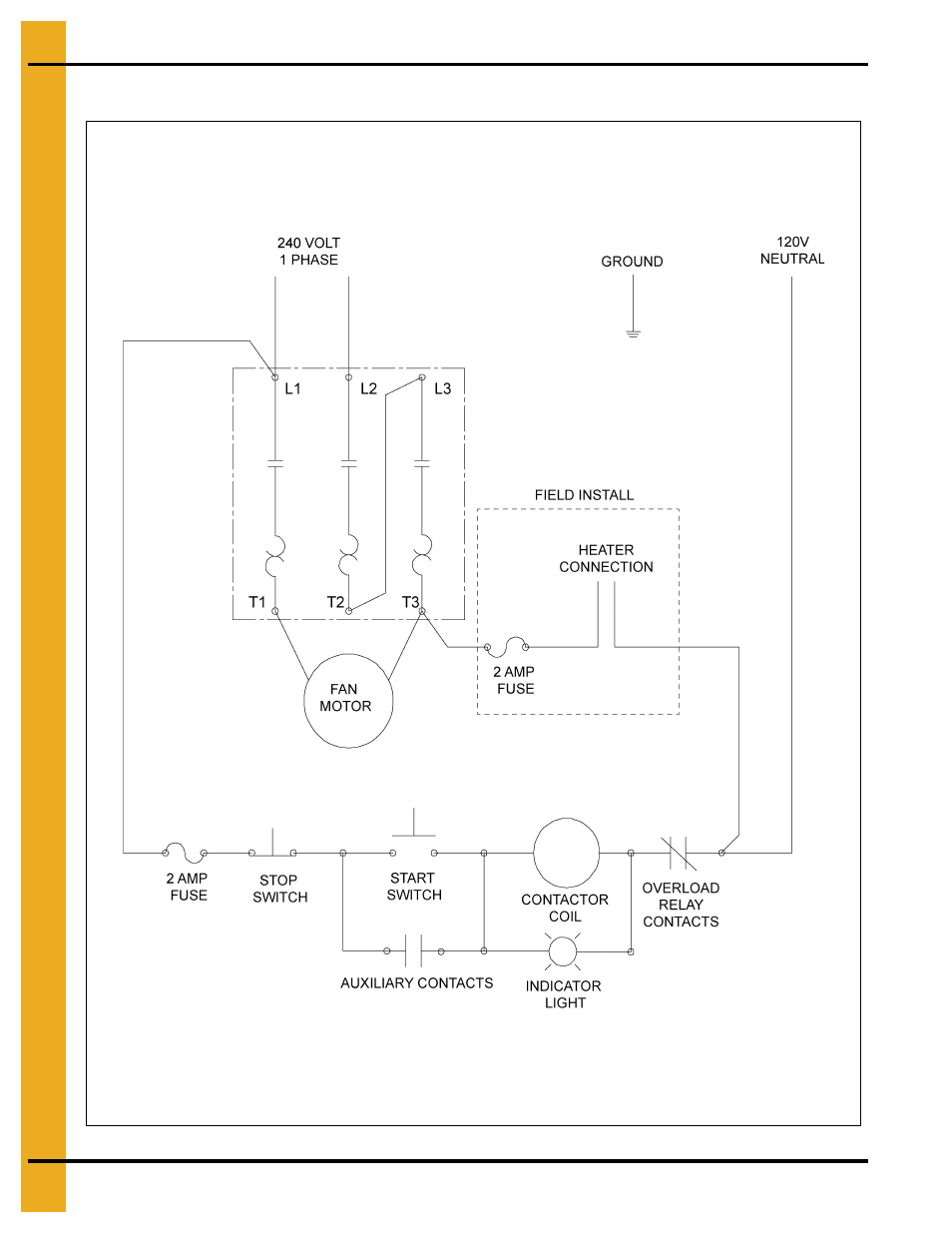 Wiring diagrams, Chapter 10 wiring diagrams, 1 phase 230 volt schematic | Grain Systems PNEG-119 User Manual | Page 20 / 30