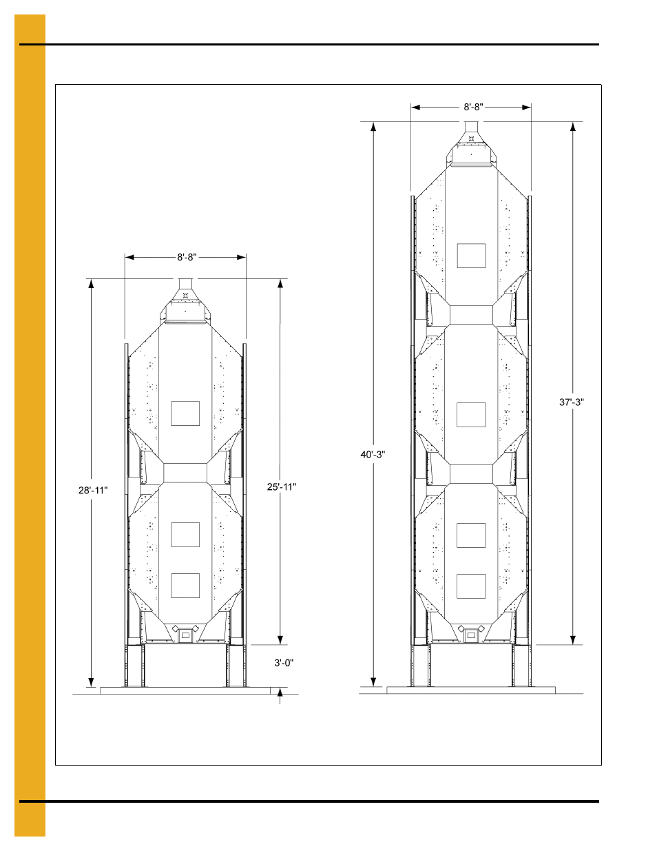 All stack dimensions (continued) | Grain Systems PNEG-1702 User Manual | Page 34 / 142