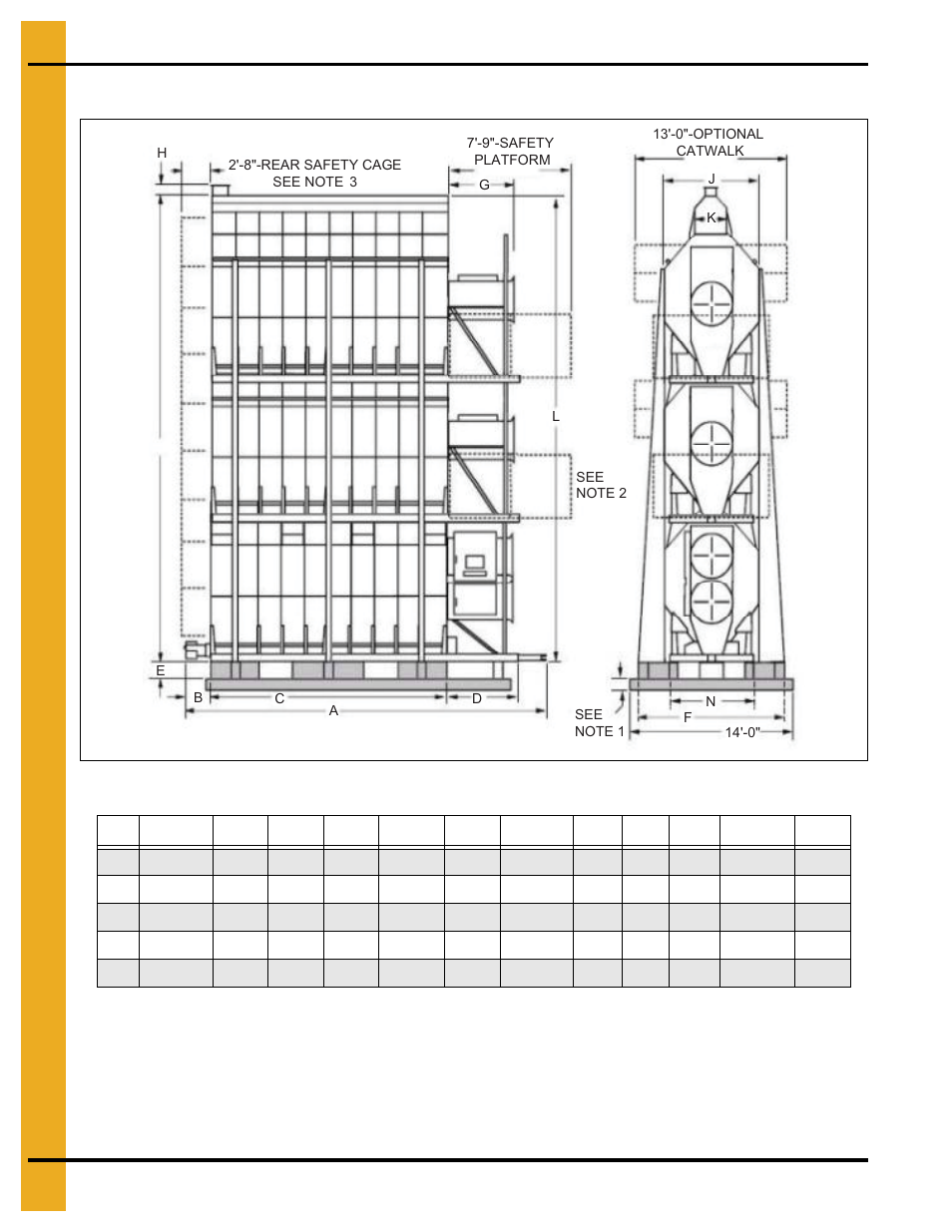 All stack specifications (continued), Specifications | Grain Systems PNEG-1702 User Manual | Page 38 / 142