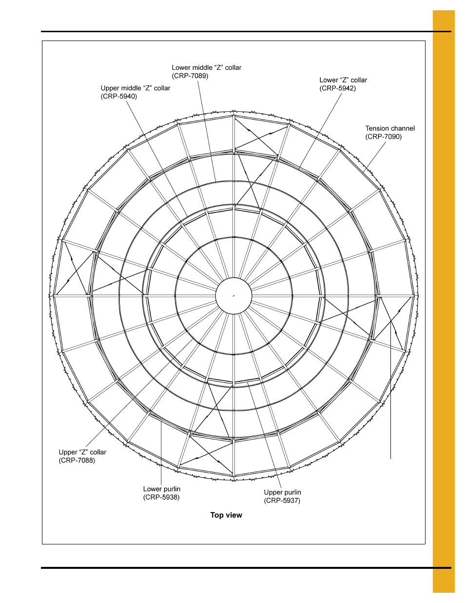 60' high wind roof instructions, Chapter 3 60' high wind roof instructions | Grain Systems Bin Accessories PNEG-1839 User Manual | Page 11 / 26
