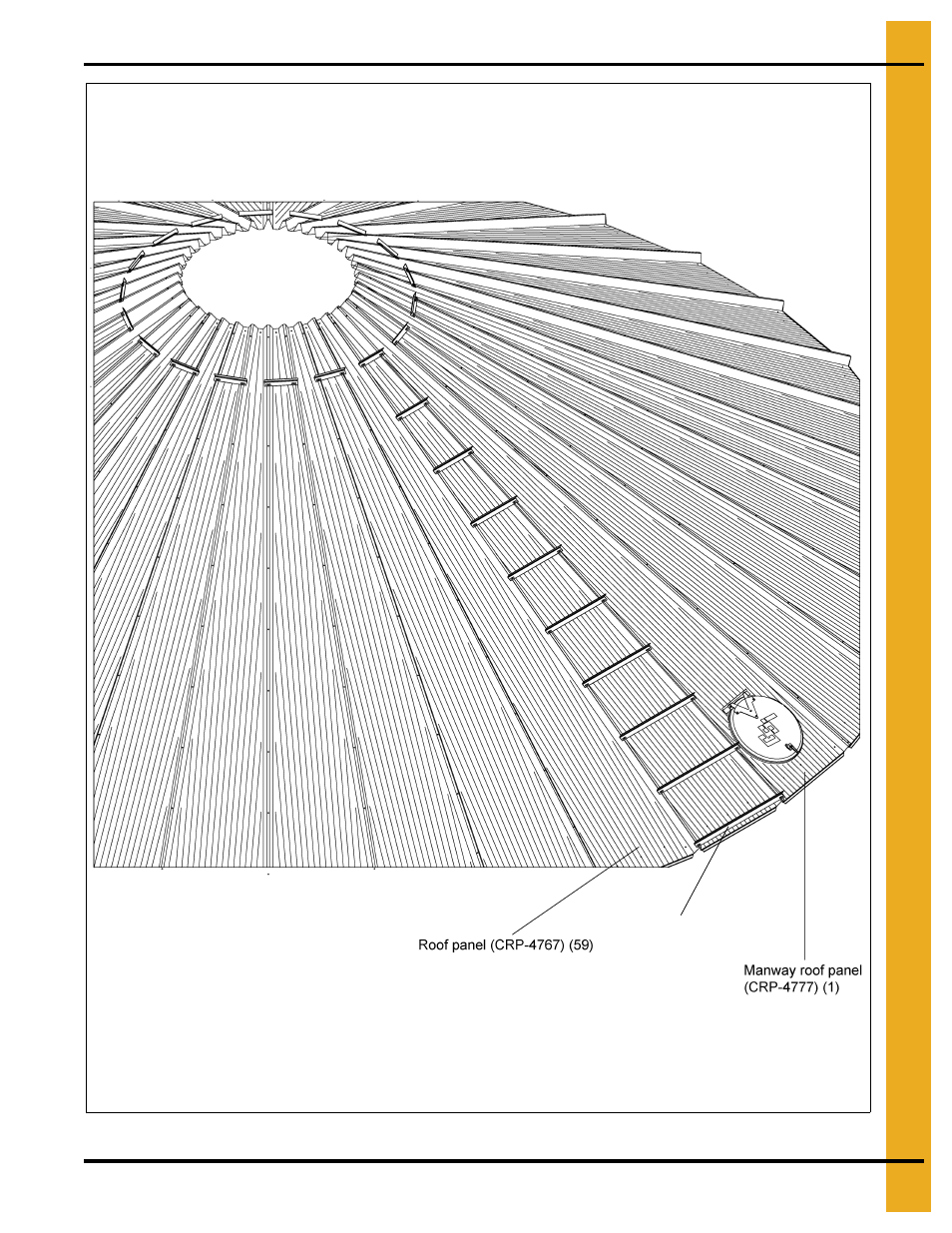 60' high wind roof instructions | Grain Systems Bin Accessories PNEG-1839 User Manual | Page 19 / 26