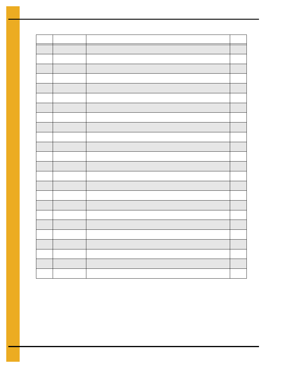 Parts list | Grain Systems PNEG-1754 User Manual | Page 36 / 80