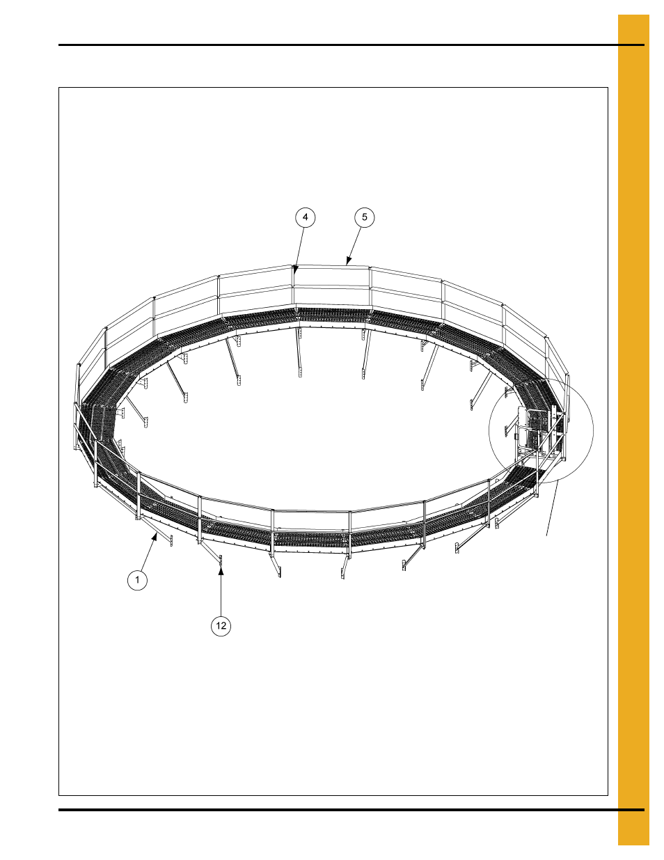 30' outside catwalk package (gt4-1039-30a), Parts list | Grain Systems PNEG-1754 User Manual | Page 37 / 80