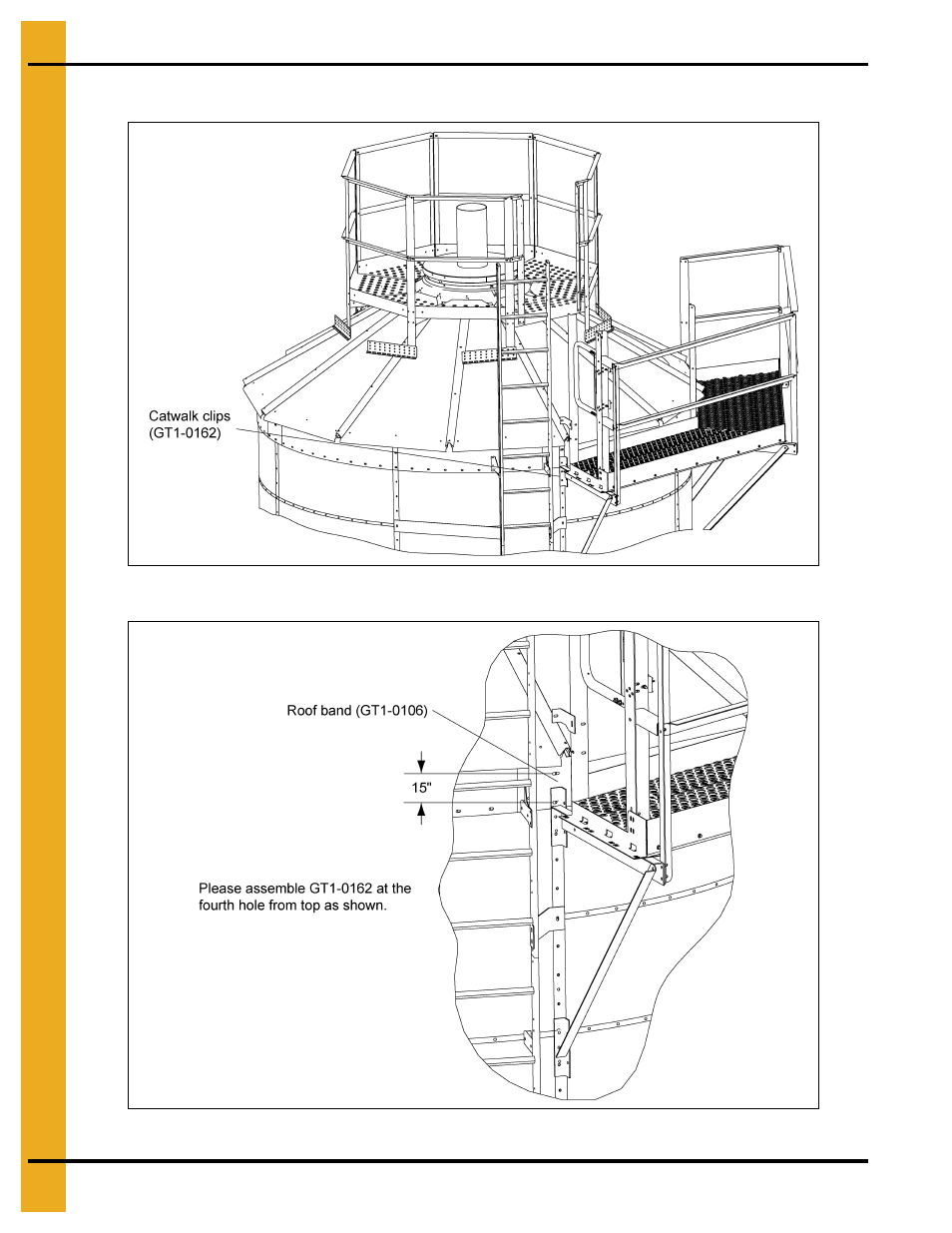 Figures 1c and, Roof hatch platform assembly (continued) | Grain Systems PNEG-1754 User Manual | Page 6 / 80