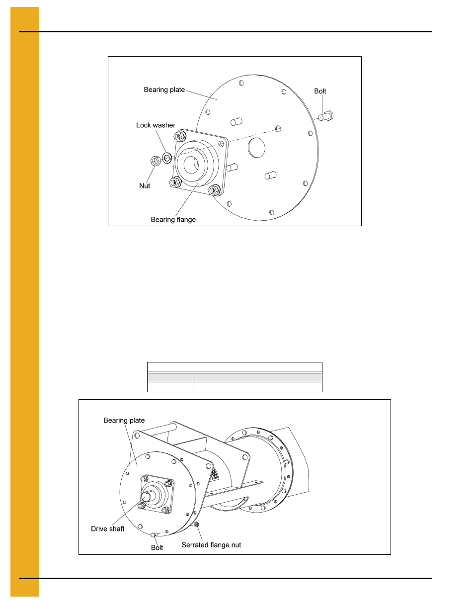 Mounting bearing to bearing plate (continued), Installing bearing plate onto tube | Grain Systems Custom, Utility and Bulk Tank Augers PNEG-1445 User Manual | Page 14 / 54