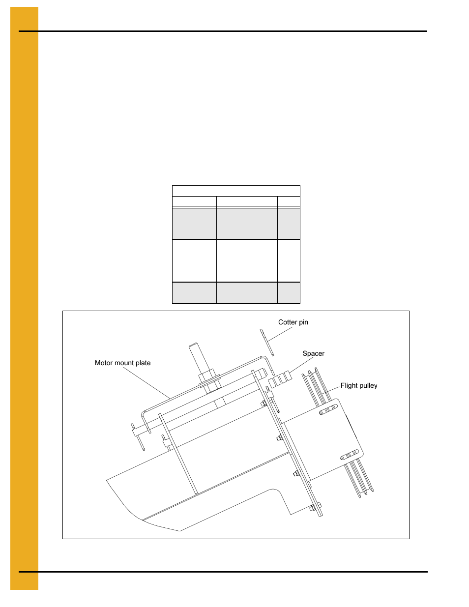 Tightening the lock collar, Installing the motor (not provided) | Grain Systems Custom, Utility and Bulk Tank Augers PNEG-1445 User Manual | Page 18 / 54