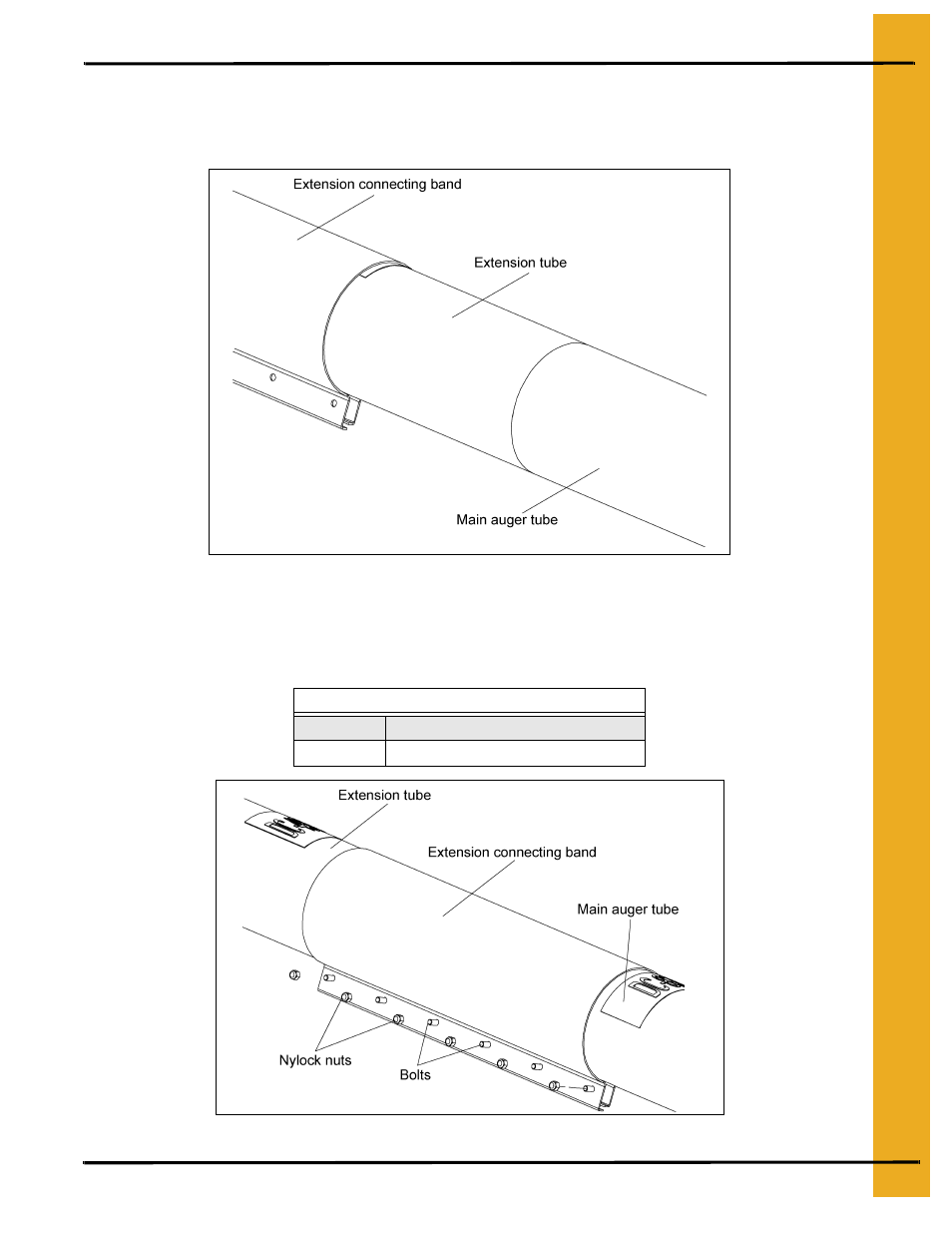 Standard assembly without bearings (continued) | Grain Systems Custom, Utility and Bulk Tank Augers PNEG-1445 User Manual | Page 21 / 54