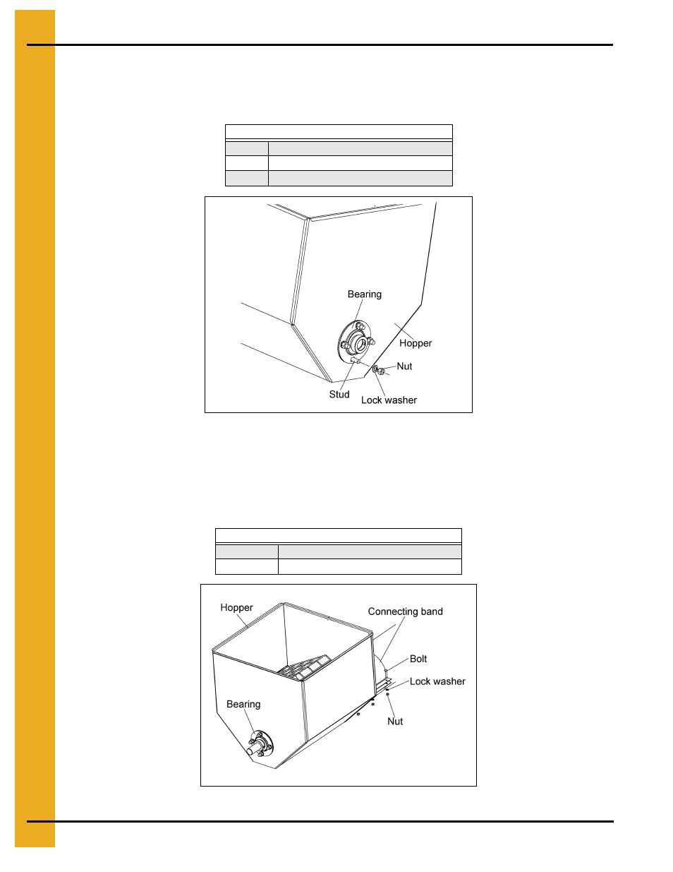 Installing intake shaft (continued), Attach hopper | Grain Systems Custom, Utility and Bulk Tank Augers PNEG-1445 User Manual | Page 28 / 54