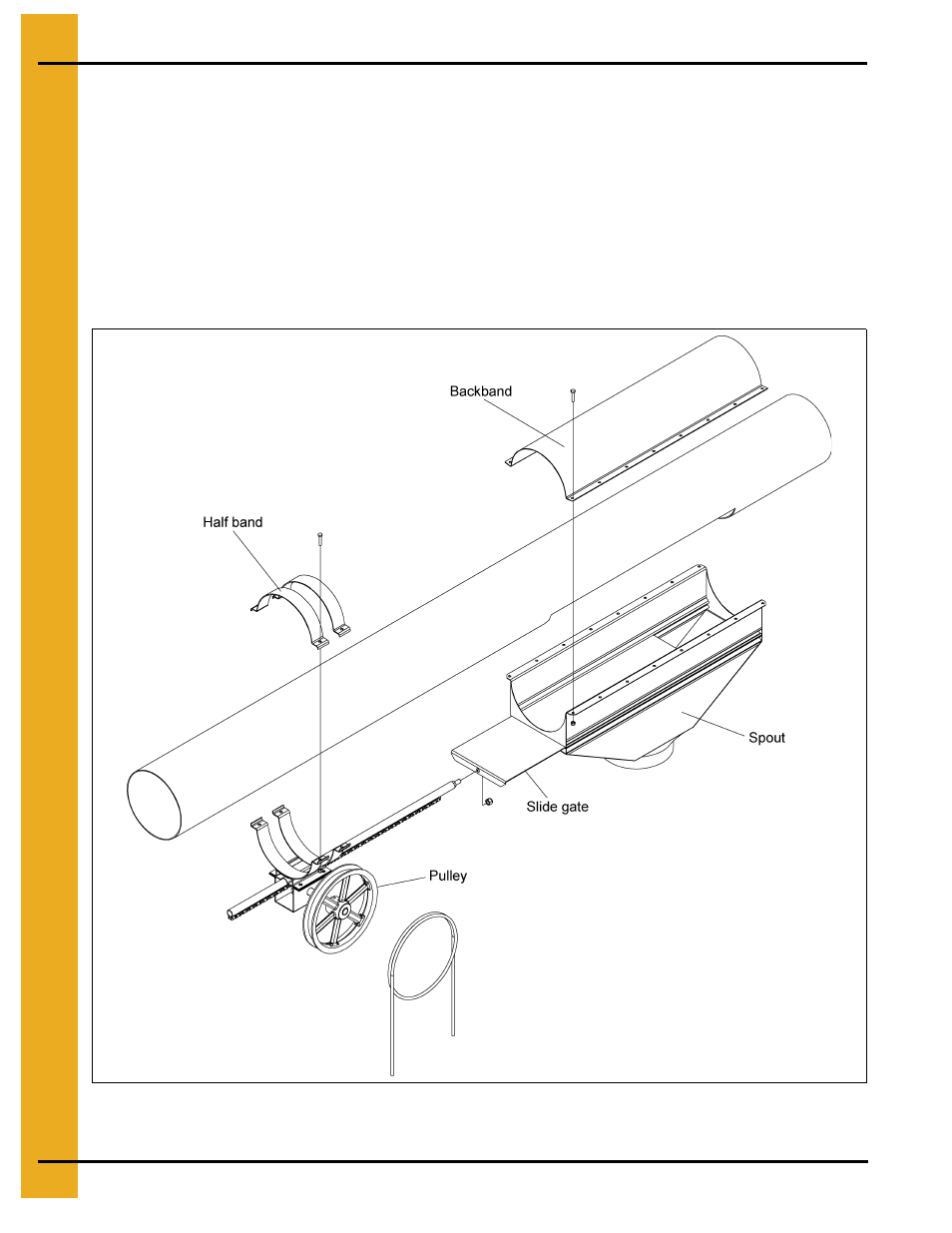 Enclosed slide gates with rack and pinion control | Grain Systems Custom, Utility and Bulk Tank Augers PNEG-1445 User Manual | Page 30 / 54