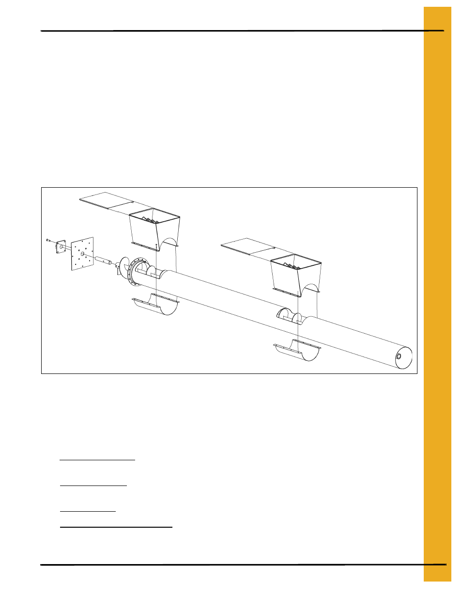 Basic inlet hoppers, Spouting, fittings and truss kits, Spouting and fittings | Grain Systems Custom, Utility and Bulk Tank Augers PNEG-1445 User Manual | Page 31 / 54