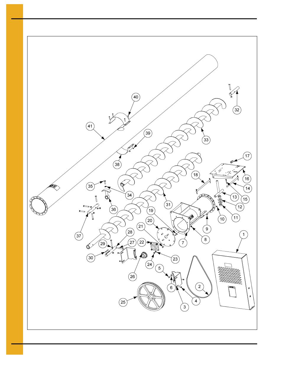 10" internal bearing parts | Grain Systems Custom, Utility and Bulk Tank Augers PNEG-1445 User Manual | Page 46 / 54