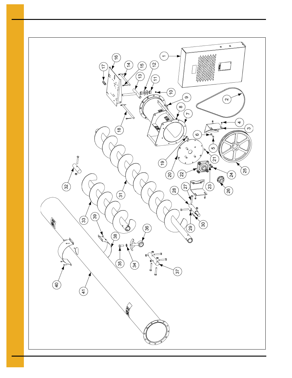 12" internal bearing parts | Grain Systems Custom, Utility and Bulk Tank Augers PNEG-1445 User Manual | Page 50 / 54