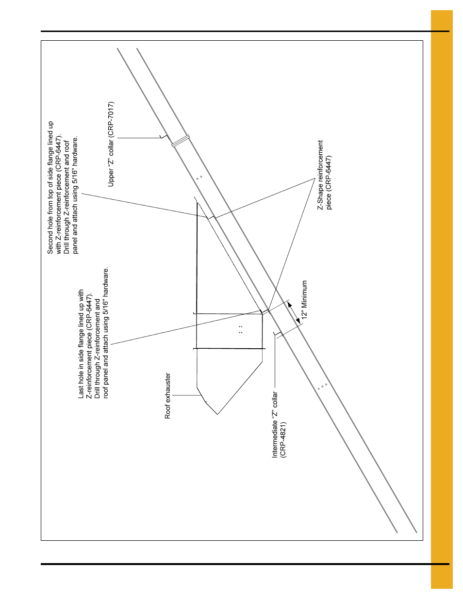 For side, View, Roof exhauster placement | Grain Systems Bin Accessories PNEG-1790 User Manual | Page 27 / 30