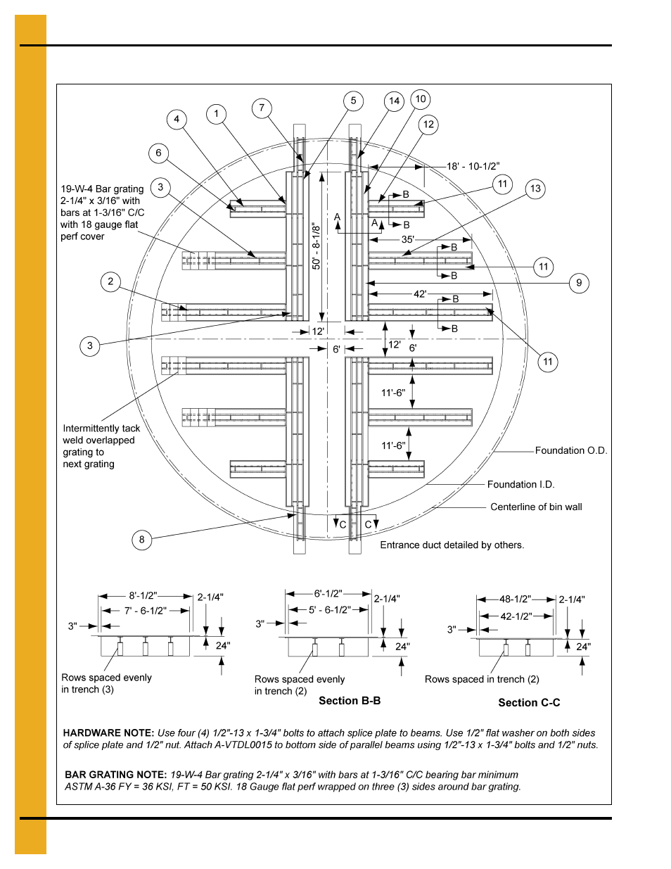 Parts list, Chapter 3 parts list, A13522v10crg parts | Grain Systems Bin Flooring PNEG-1809 User Manual | Page 12 / 16