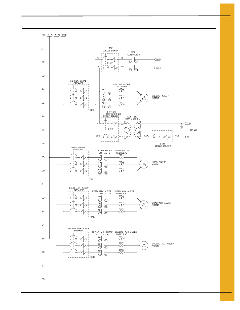Network power circuit (220 volt 3ph) (2 of 2) | Grain Systems PNEG-1181 User Manual | Page 39 / 76