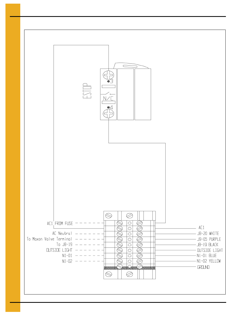 Lower control box back panel wiring | Grain Systems PNEG-1181 User Manual | Page 50 / 76