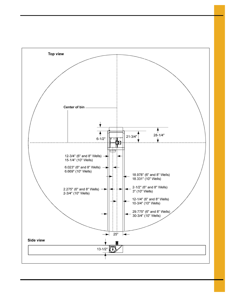 Installation, Chapter 4 installation, Power sweep in bins with concrete floors | Grain Systems Unload Augers PNEG-1421 User Manual | Page 13 / 80