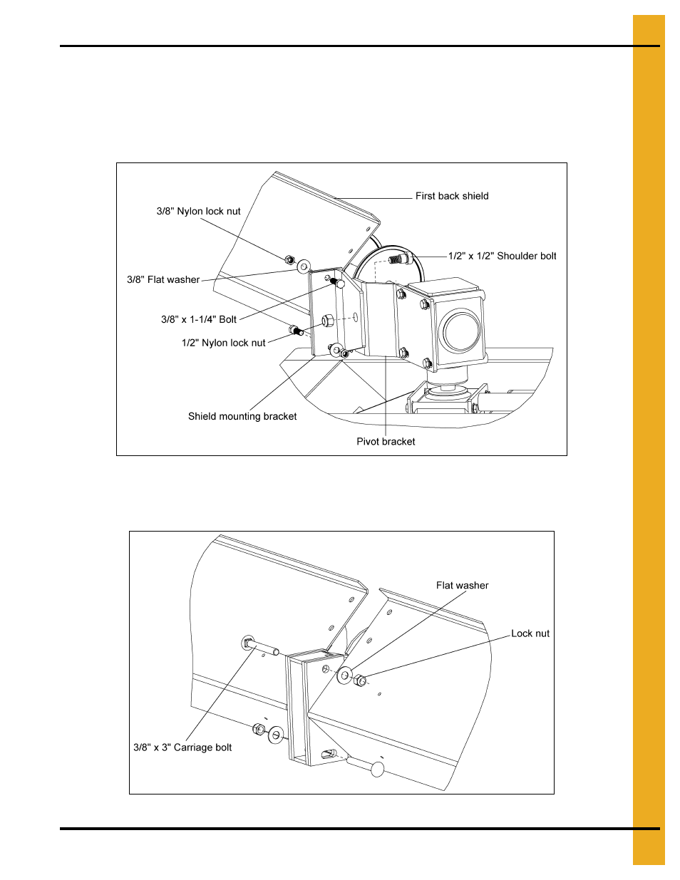Install the flighting shield | Grain Systems Unload Augers PNEG-1421 User Manual | Page 33 / 80
