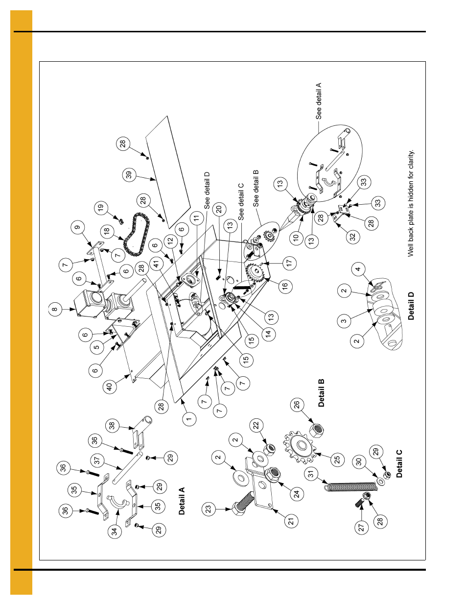 10" center well parts | Grain Systems Unload Augers PNEG-1421 User Manual | Page 54 / 80