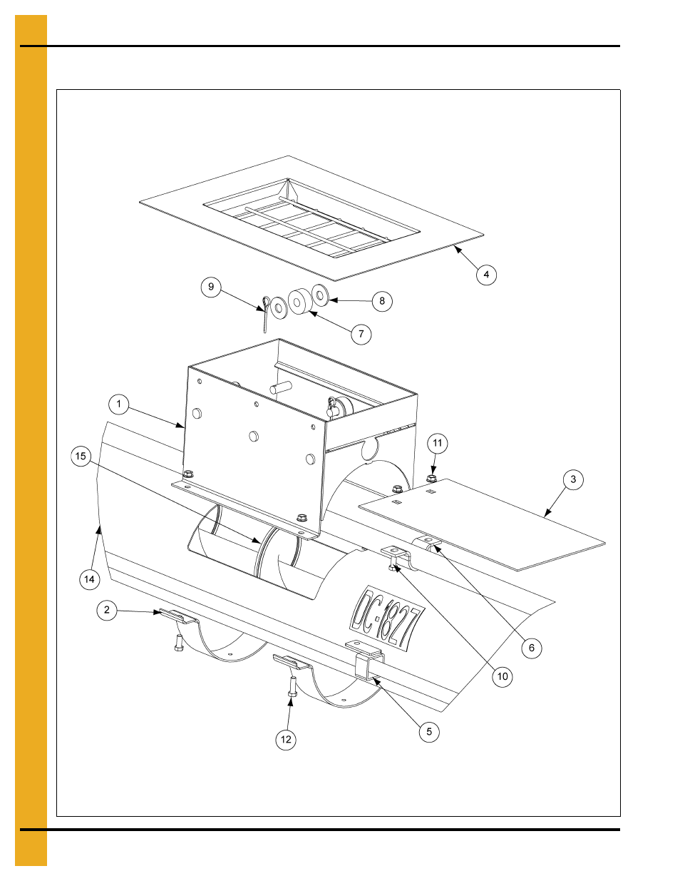 8" intermediate well parts | Grain Systems Unload Augers PNEG-1421 User Manual | Page 60 / 80