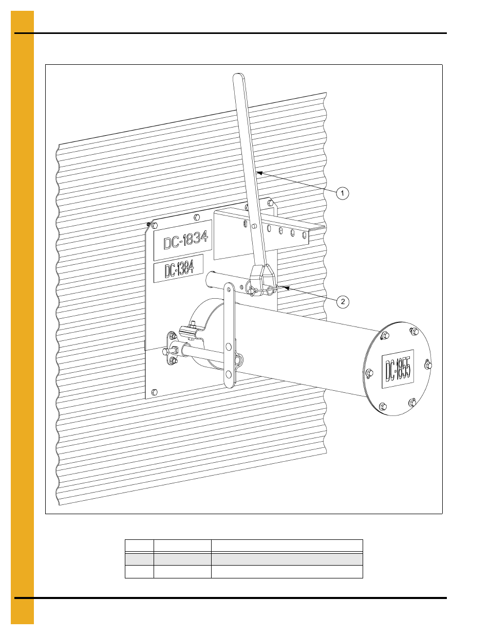 6" well gate control parts, Parts list | Grain Systems Unload Augers PNEG-1421 User Manual | Page 68 / 80