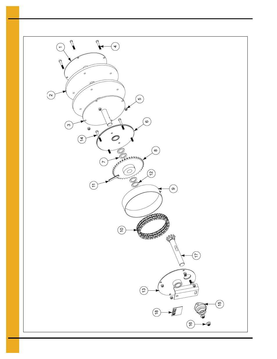Reduction wheel drive components | Grain Systems Unload Augers PNEG-1421 User Manual | Page 76 / 80