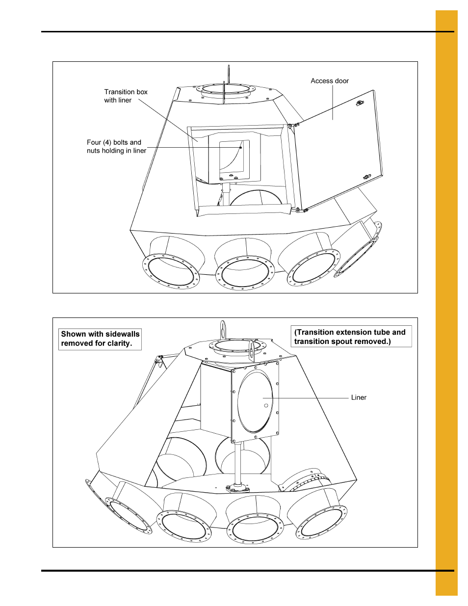 Replacing the wear liner | Grain Systems Bucket Elevtors, Conveyors, Series II Sweeps PNEG-1385 User Manual | Page 13 / 52